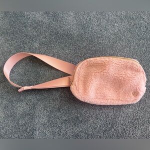 Lululemon Pink Sherpa Belt Bag